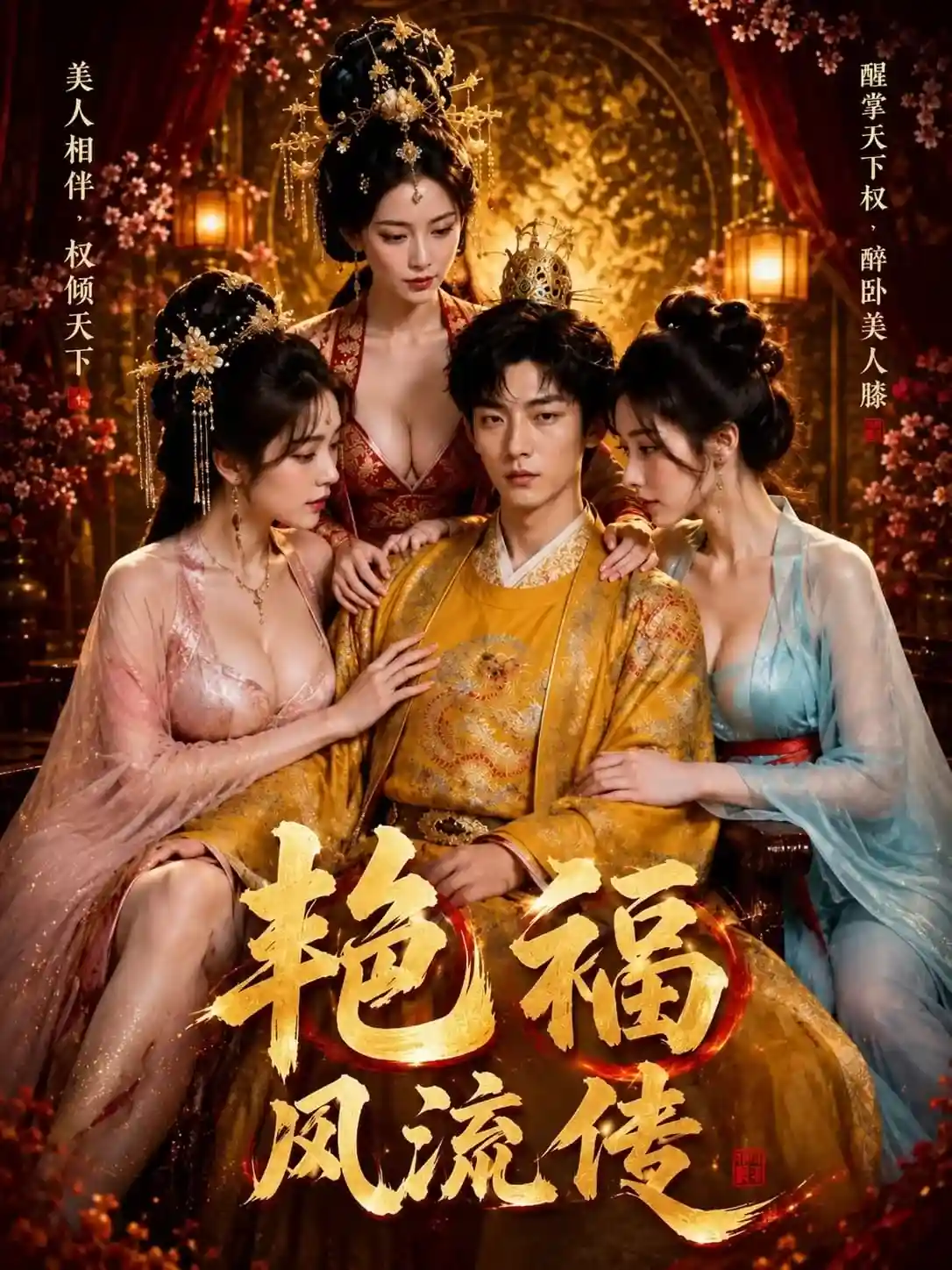 黄果短剧《艳福风流传》古装情感作品海报