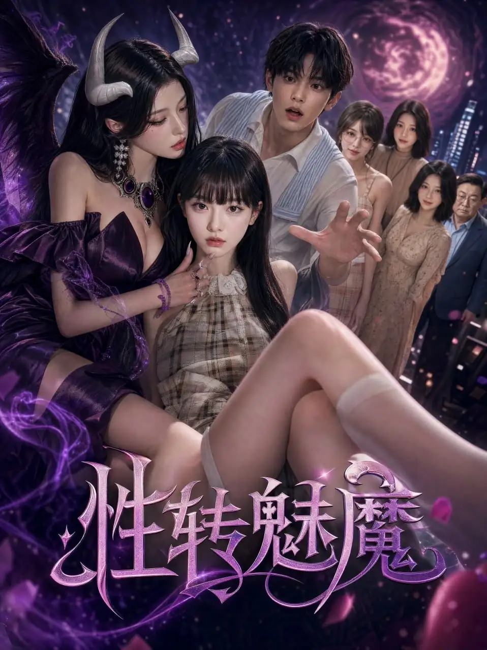黄果短剧《性转魅魔》奇幻故事作品海报