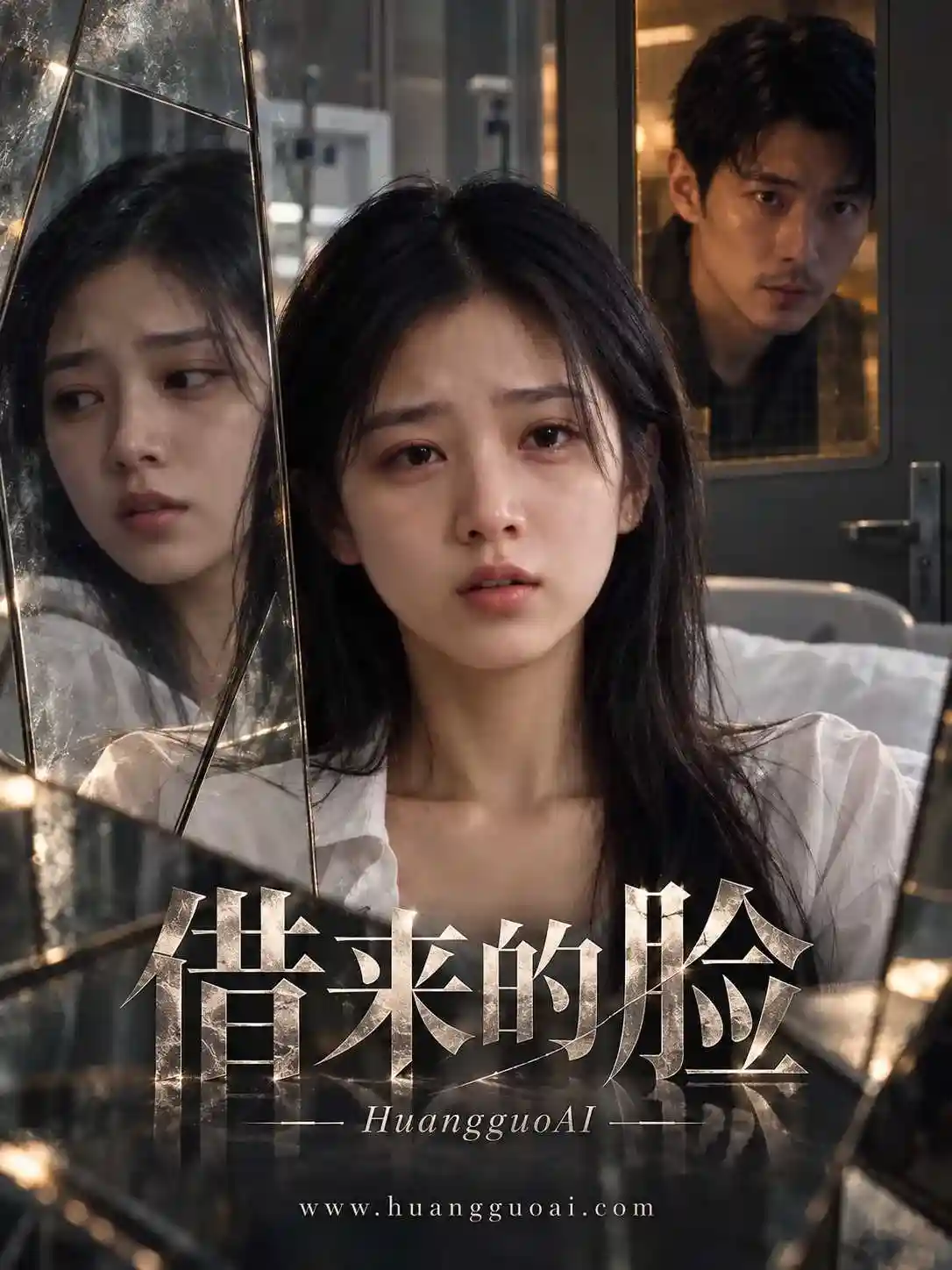 黄果短剧《借来的脸》都市悬疑作品海报
