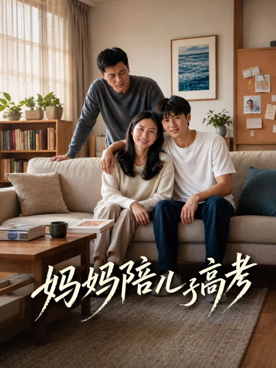 黄果短剧《妈妈陪儿子高考》家庭亲情作品海报